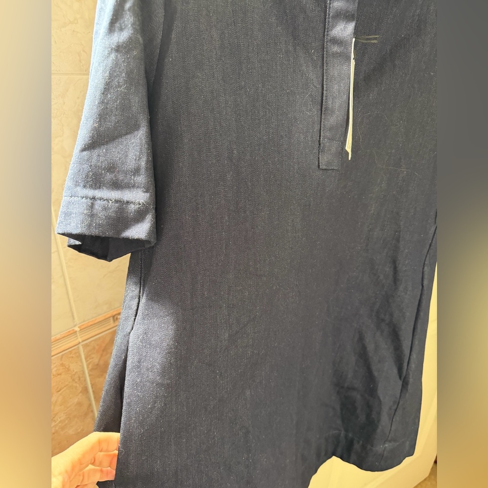 Zara Denim Mini Dress with pockets - Picture 4 of 5